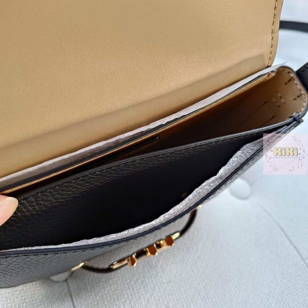 BRAND NEW Michael Kors Reed Small Pebbled Leather Crossbody Bag Black 35F3G6RC1T - Picture 10 of 13